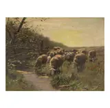 Hermann Johannes van der Weele, Shepherd and Flock in Landscape, oil on canvas