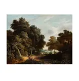 Robert Ladbrooke, Landscape with Figures, oil on canvas laid to canvas
