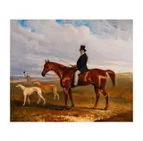 Thomas Henwood, Huntsman with Greyhounds, 1853, oil on canvas, relined