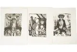 Otto Dix, Three Works from Matthaus Evangelium, 1960, each: lithograph