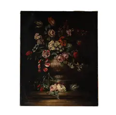 Gustave Emile Couder, Floral Still Life, oil on canvas