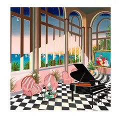 Fanch Ledan, Interior with Max, lithograph