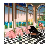 Fanch Ledan, Interior with Max, lithograph
