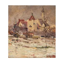 Armand Monaco, Chicago Exposition, 1911, oil on board