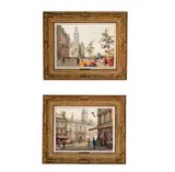 Paul Gagni, Two Works (Parisian Street Scenes), "Marche aux Fleurs" and "Rue des Patriarchs"; each: oil on board