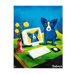 George Rodrigue, PC Blues, 2000, serigraph