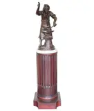 Adrien Étienne Gaudez, Le Ferronier (The Blacksmith), patinated bronze, mounted to marble plinth