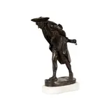 Giovanni Battista Amendola, Vieille Musique, bronze, on stone plinth