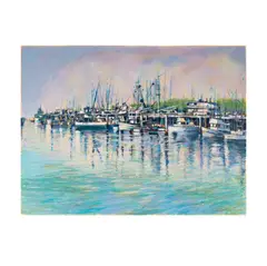 Aldo Luongo, Harbor Scene, serigraph