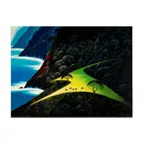 Eyvind Earle, Coastal Pasture, serigraph
