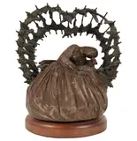 James Nathan Muir, The Bower, 1988, bronze with brown patina, on wooden swiveling base