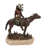 Carl Kauba, Warrior on Horseback, bronze with brown patina