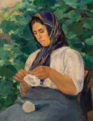 Arianna E. Kelley, Seated Woman, oil