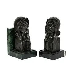 Pair of Bookends by Frederic Remington, bronze, mounted to marble, sold Jan 2026