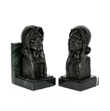 Pair of Bookends by Frederic Remington, bronze, mounted to marble, sold Jan 2026