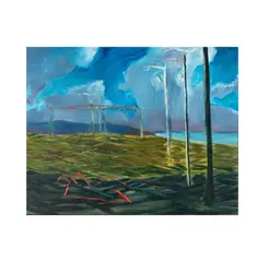Suzanne Caporeal, Untitled Landscape, 1987, oil on board