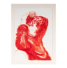 David Hockney, Red Celia, 1984, lithograph