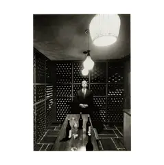 Phil Stern, Alfred Hitchcock (In White Cellar), c.1960, silver gelatin print