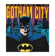 Steve Kaufman, Welcome To Gotham City, giclee print on canvas