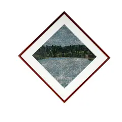 Robbin Murphy, Santayana Field #2, acrylic with xerox transfer on paper with gallery label verso