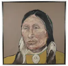 Ira Yeager, Untitled (Portrait), oil and acrylic on canvas