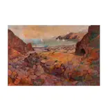 Louis Macouillard, Lifting Fog, Santa Cruz Island, Santa Barbara Channel, oil on board