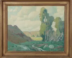 Paul Lauritz, Landscape, oil on canvas, relined