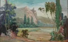 Benjamin Brown, Sentinel Rock, Yosemite, oil on board