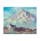 Benjamin Brown, Mexican Village, oil on board