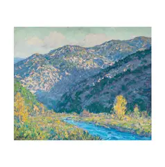 Gary Ray, Mountain River Landscape, oil on board