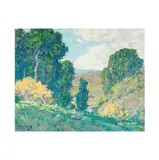 Gary Ray, Valley Landscape with Trees, oil on board
