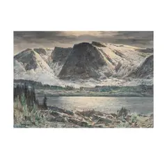 Paul Lauritz, High Sierras, oil on canvas laid to wood panel