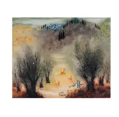 Reuven Rubin, Road to Safed, 1966, oil on canvas
