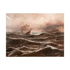 Thomas Rose Miles, Ship at Sea, oil on canvas