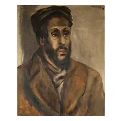 Emmanuel Mané-Katz, Tete D' Homme, 1933, oil on canvas
