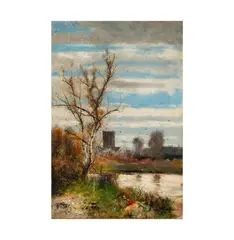 Abraham Hulk II, River Landscape, oil on canvas