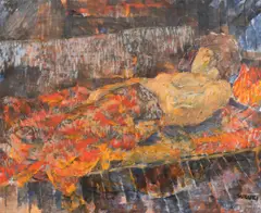 Willie Suzuki, Reclining Figure, oil on canvas