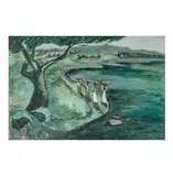 Pachita Crespi, Figures in a Coastal Landscape, 1963, oil on board