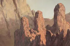 Segundo Huertas-Aguiar, Desert Landscape, oil on canvas