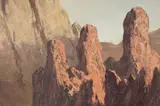 Segundo Huertas-Aguiar, Desert Landscape, oil on canvas