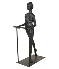 Gene Adams Logan, Dancer at the Barre, patinated metal