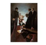 David J Blossom, Untitled (from Great Cases of Scotland Yard), c. 1978, oil on board illustration for Reader's Digest