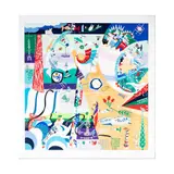 Raphael Abecassis, Celebration, lithograph in colors with gilt