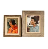 Clarence McGrath, Two Works (Portraits), each: oil on panel