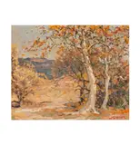 William Darling, Sycamores in Landscape, oil on canvas