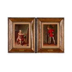 Edwin Hughes, Two Works, 1875, each: oil on board