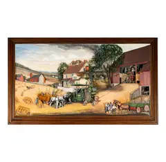 Abner Zook, Hauling in the Harvest, 1988, mixed media diorama