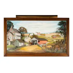 Abner Zook, Covered Bridge, 1986, mixed media diorama