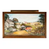 Abner Zook, Covered Bridge, 1986, mixed media diorama