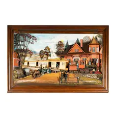 Abner Zook, Reading, PA Train Station, 1986, mixed media diorama